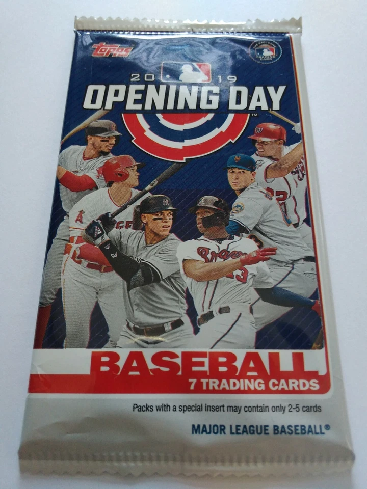 2019 Topps Opening Day бейсбол 4 упаковки нераспечатанные 7 упаковок карт - Изображение 2 из 4