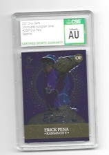 2021 Onyx Gems Uncirculated Auto Slabbed Erick Pena Kansas City Royals only 100