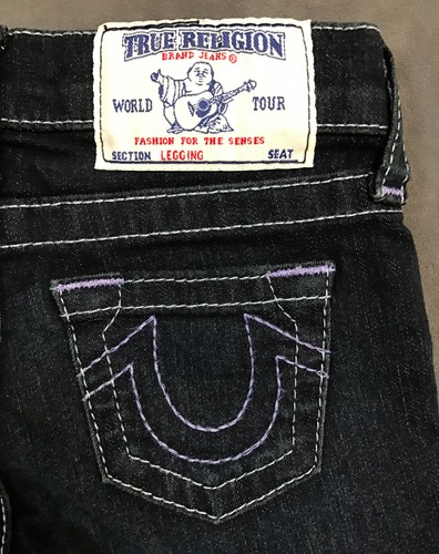 NWT TRUE RELIGION JEANS $106 KIDS GIRLS DENIM LEGGING IN REDFIELD PARK SZ 14 - Picture 3 of 4