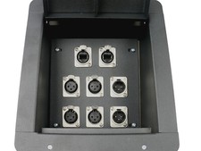 Elite Core Stage Floor Pocket Box 4 XLR Female  2 XLR Male  2 Ethernet RJ45