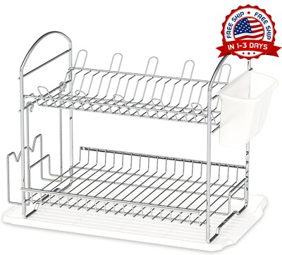 Secador De Platos Escurridor Rack Para Platos Y Jarras Accesorios De Cocina New