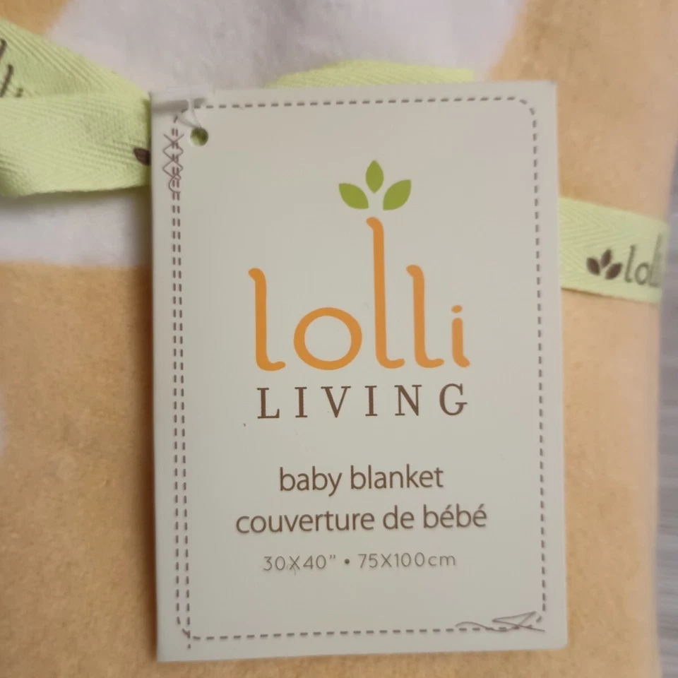 Lolli Living Brushed Cotton Baby Blanket Yellow Pink White Flowers 30x40 - Image 4 of 4