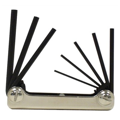 HEX KEY SET 8 PC FOLDING SAE 3/32-1/4IN. EKL20812 Brand New!