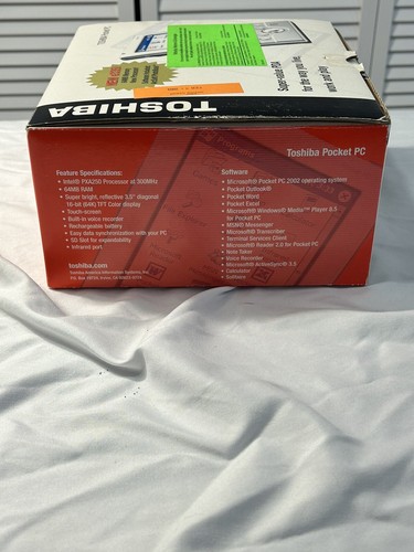 New Boxed Toshiba Pocket PC E335 Pocket Pc 2003 New New - Zdjęcie 8 z 10