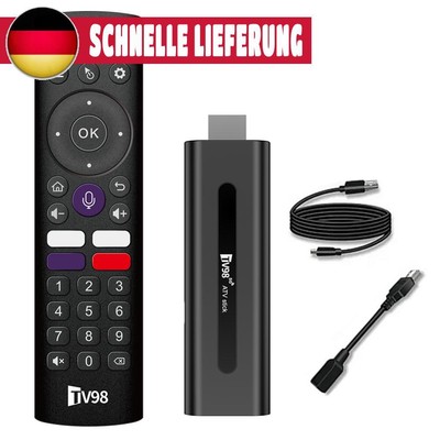 TV98 ATV H313 Android TV Stick 14.0 8K 2.4G 5G WiFi Quad Core BT5.0 Set Top Box