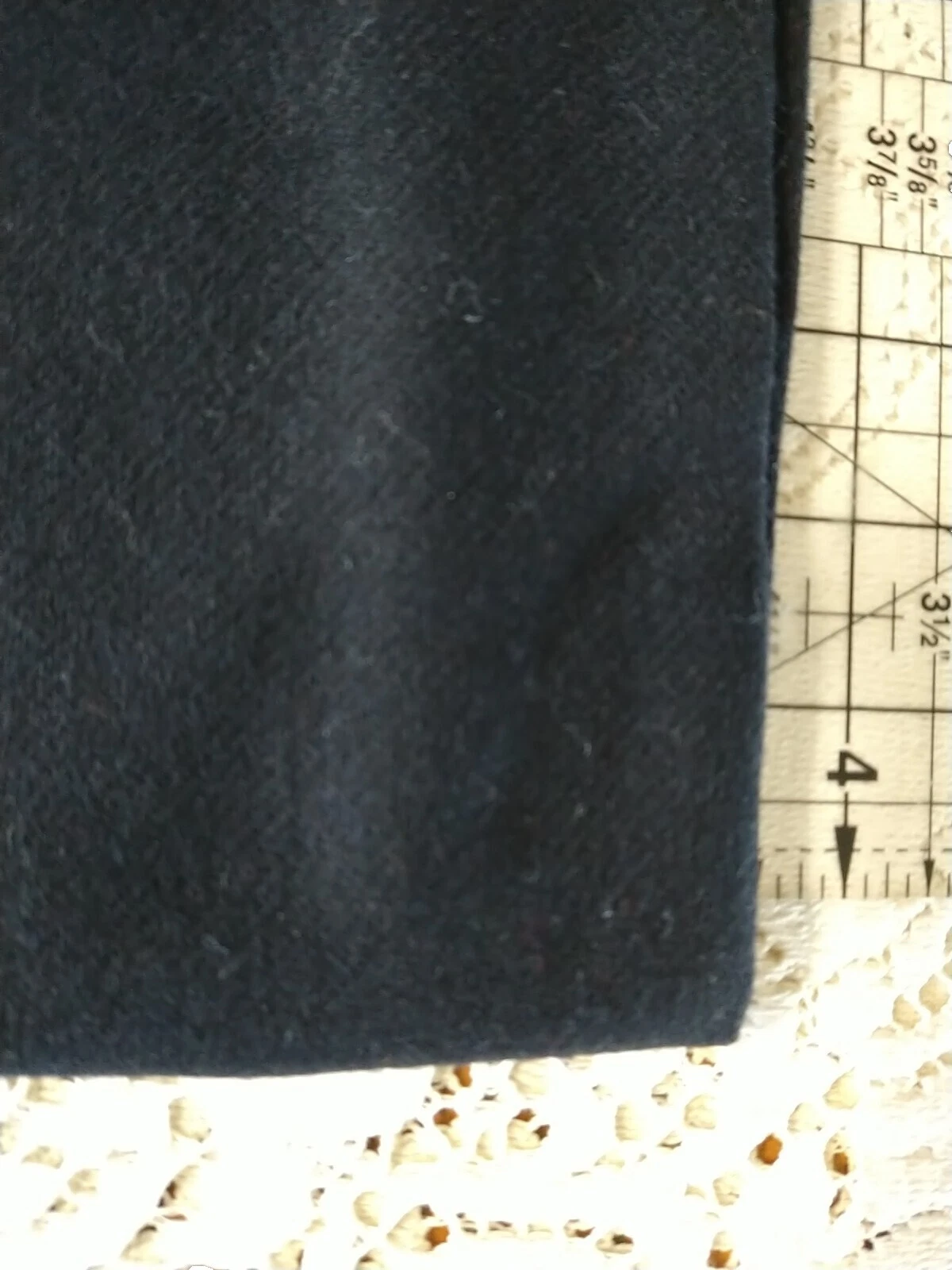 Wool Black Solid/Plain Craft Fabrics