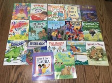 LOT OF 17 HAMPTON BROWN PHONICS FRIENDS STORYBOOKS / READERS LEVEL C, D, E, F