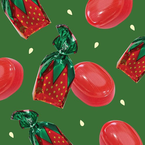 Arcor Strawberry Bon Bons Hard Candy, Sachet Wrap, 2-Pound Bag (About 130 Count) - Picture 2 of 7
