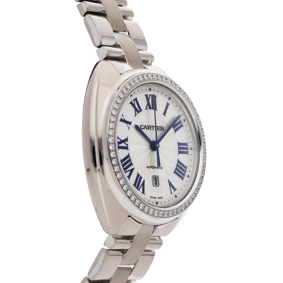 Reloj Cartier Cle de Cartier Automático 31mm Oro Blanco Diamante WJCL0050 Foto 3 de 4