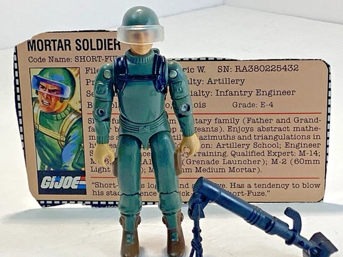 VINTAGE GI JOE ARAH SHORT FUSE V1.5 1983 COMPLETE WITH CARD HASBRO