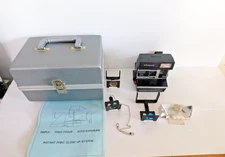 Rare Polaroid Dine Instant Print Close-up Camera Model IV  3 Lenses & Manual