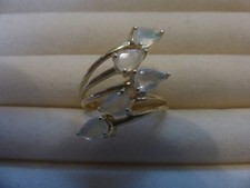 GEMPORIA TGGC  ETHIOPIAN OPAL RING. GOLD PLATED OVER 925 STERLING SILVER. SIZE Q