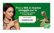 💰NEW💰SCONTO COUPON VERY MOBILE, 10€ GRATIS CODICE AMICO RICARICA PASSA A VERY