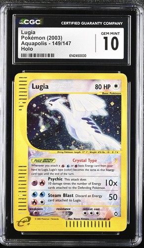 Lugia graded CGC 10 for sale on eBay
