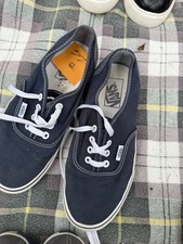 VANS Authentic Mens Blue Canvas Low Top Lace ...