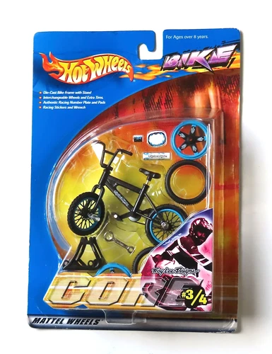 Vtg 2000 Mattel Hot Wheels BMX Bike Core Troy Lee Designs #3 of 4, Black, New