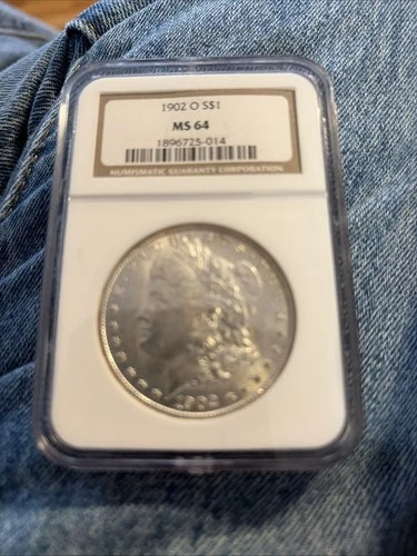 1902 O Morgan Silver Dollar NGC MS64 Strong, Strike