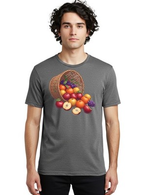 Fruit-Basket-21 Mens Graphic Tee, 100% Cotton, Casual Summer Wear