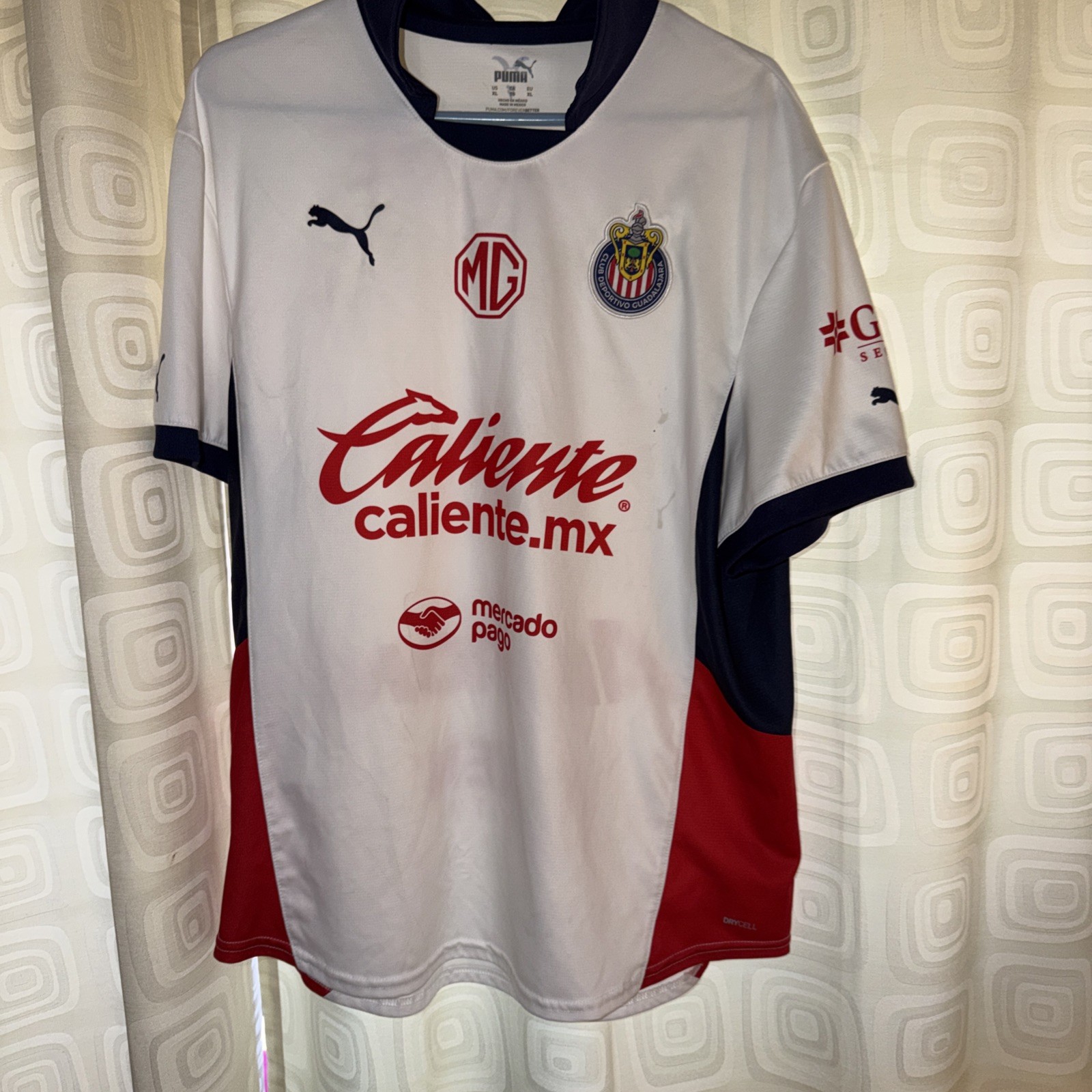 Puma Chivas Guadalajara Authentic Pro Away Men's Soccer Jersey White-Red XL