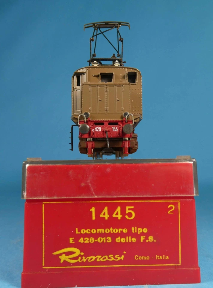 LOCO ELÉCTRICO RIVAROSSI HO 1445 FS E428 2-BO+BO-2 con CAPÓS ARTICULADOS -'70-OB Foto 3 de 4