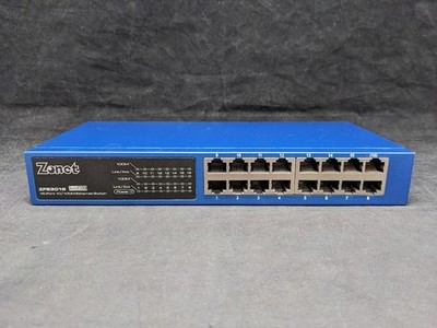ZoNet ZFS3016 10/100 Ethernet Switch 16 Port | Used | Functional