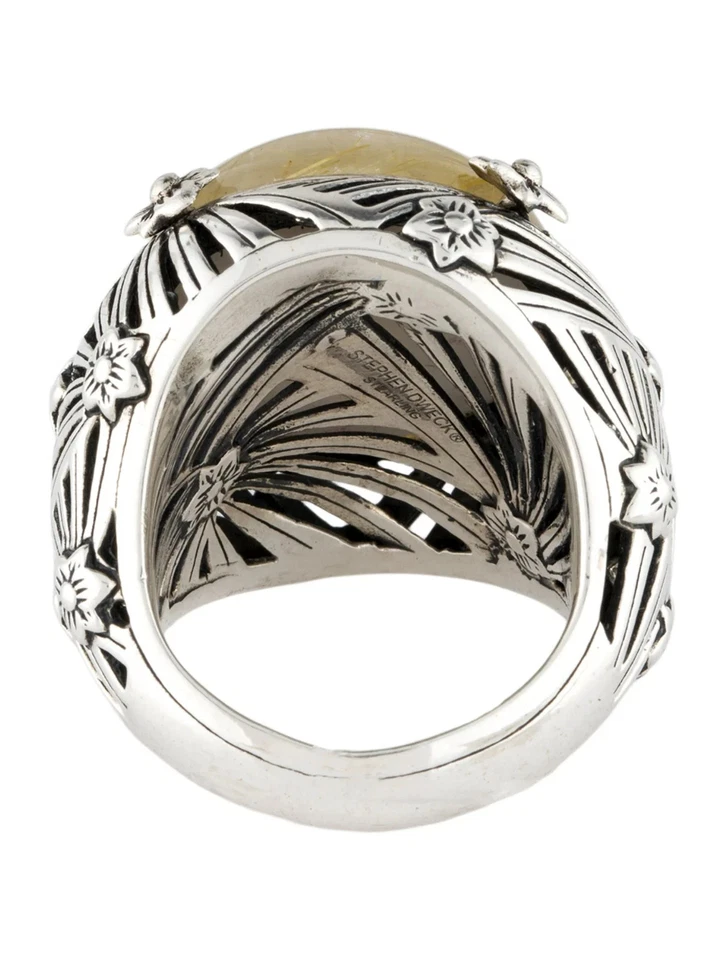 Anillo Stephen Dweck de plata esterlina madreperla y doble cúpula talla 6,75 Foto 4 de 4