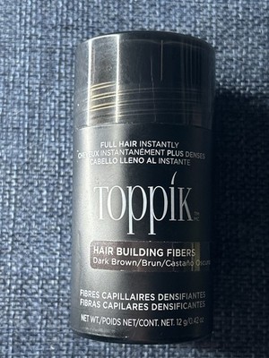 Toppik HAIR BUILDING FIBERS. Dark Brown. Net. 12 g. New. Full Hair Instantly.New