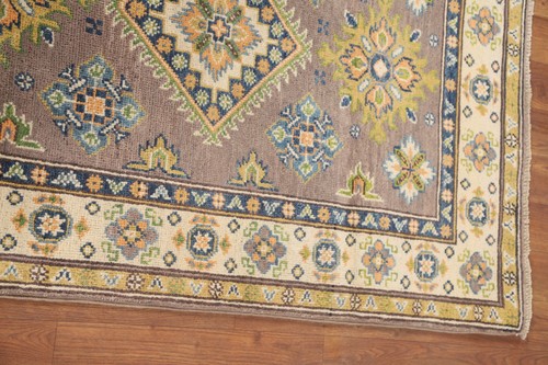 Braun Kasak Oriental Akzent Teppich 3x4 Handgeknüpft Wolle Geometrisch Akzentteppich - Bild 12 von 18