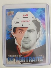 2025-26 Upper Deck Nico Hischier UD Portraits #P-50 New Jersey Devils