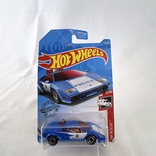 Hot Wheels Lamborghini Countach Police Car HW Rescue Blue Diecast 142/250