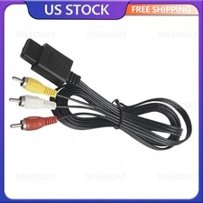 1x AV TV Audio Video Stereo Cable Cord For Nintendo 64 N64 SNES Gamecube 6FT
