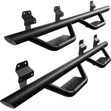 Running Boards Side Steps for Ford F150 2015-2026 Crew Cab Doors Textured Black