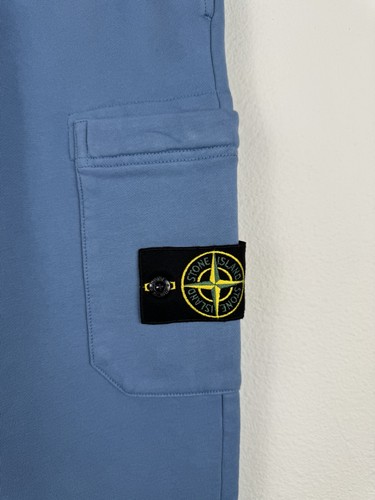 Felpa Joggers Stone Island Patch Logo Cargo Cotone Avio Blu Small Nuova con etichette - Foto 4 di 14