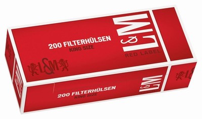 L&M Red Label King Size Filterhülsen Zigarettenhülsen (25x 200er -Packung)
