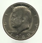 1980-D UNCIRCULATED KENNEDY HALF DOLLAR