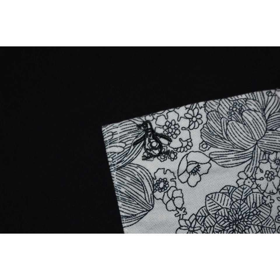 Camiseta An Original Penguin by Munsingwear Para Hombre Talla XL Negra Floral Algodón Foto 3 de 4