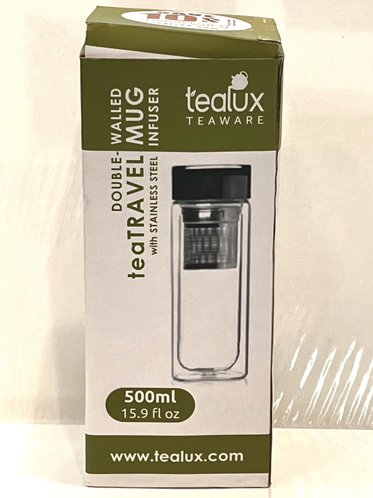 W Stainless Steel Infuser Double Walled 15.9 Fl Oz Tealux