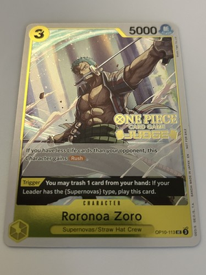 #ad #ad OnePiece TCG Roronoa Zoro OP10 113 Judge Pack Vol. 6 $28.35