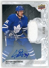 Auston Matthews 2019-20 Upper Deck Engrained Patch Autograph Card #24 11/15