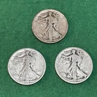 1920 Walking Liberty Half Dollar Lot of 3 - Some detail Remains - Worth a...