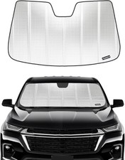 Windshield Sun Shade for 2018-2023. Reflective Aluminum -Classic Shiny Silver