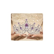 Rhinestone Crystal Tiara Crown for Women Silver Bridal Wedding Headband