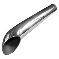 304 Ss Turn Down Gray Exhaust Muffler 2.5 Id 2.5 Od 24 Length