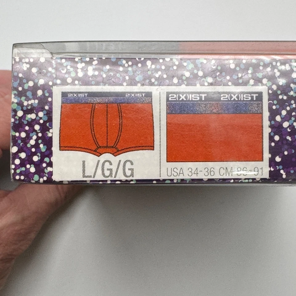 Vintage ¡¡NUEVO EN CAJA!! Baúles gráficos de algodón 2(x)ist grandes para hombre ¡RAROS! Foto 2 de 4