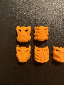 Lego Bionicle Gahlok Orange Krana Mask Set Of 7, Xa Za Vu Yo Ja Su Bo, #1
