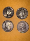 Washington Quarters Qty 4 90% Silver 1945, 1935, 1953, 1961 P Lot Beautiful X4