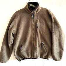 Vintage L.L Bean Sherpa Style Fleece M Tall Full Zip Green USA Made