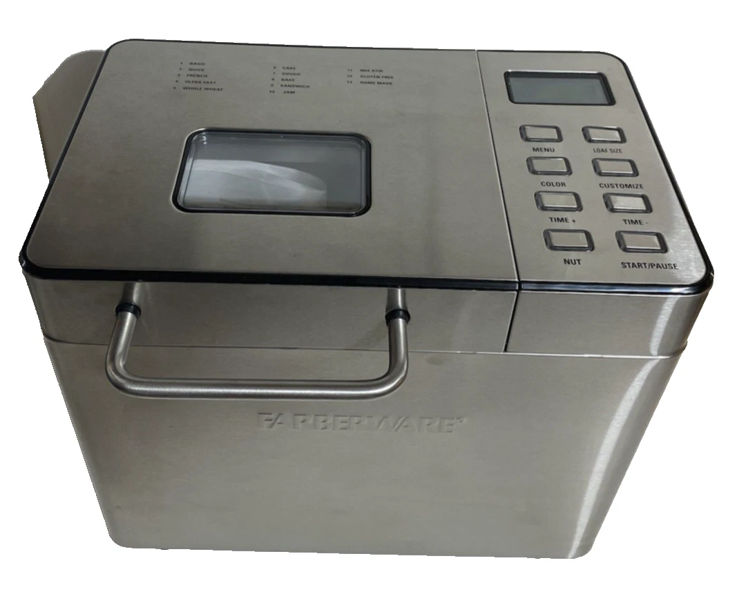 Farberware 2LB Bread Maker Machine Programmable Stainless Steel Never Used
Opens in a new window or