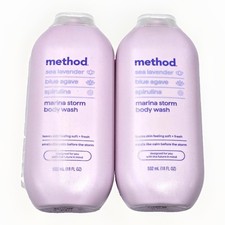 2x METHOD Body Wash Sea Lavender Blue Agave MARINA STORM 18 oz. ea. - NEW