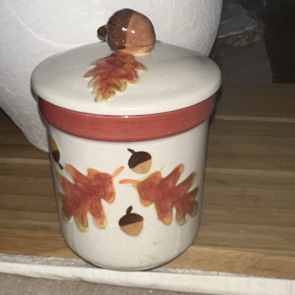 HALLMARK Bellota Otoño Otoño Tarro Vela Vainilla Perfumada QUEMADA UNA VEZ ❤️ Foto 2 de 4